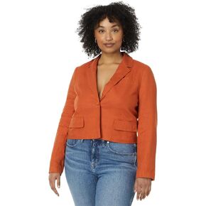 Madewell Women's Cropped Blazer Refined Linen