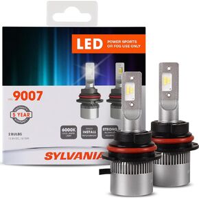 SYLVANIA 9007 LED Powersport Headlight Bulbs for Off-Road Use or Fog Lights - 2 Pack