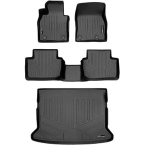 SMARTLINER Custom Fit All Weather 2 Row Floor Mats & Cargo Liner Behind 2nd Row Set Compatible with 2020-2023 Mazda CX-30 (FWD Only)