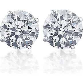 1/4-1 1/2 Carat (ctw) Diamond Studs in 14k White Gold Lab Grown