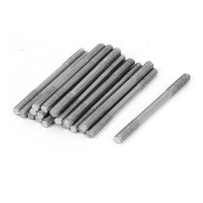 uxcell M4x50mm 304 Stainless Steel Double End Threaded Stud Screw Bolt 20pcs