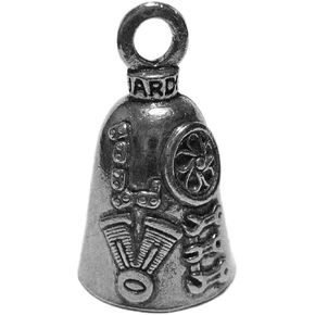 Guardian Bell "I Love You Good Luck Bell w/Keyring & Black Velvet Gift Bag | Motorcycle Bell | Lead-Free Pewter | Made in USA