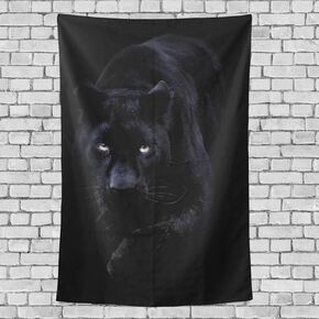 STAYTOP Tapestry Cool Black Panther Vertical Wall Hnaging for Home Decorations Dorm Decor Living Room Bedroom Wall Carpet 60x40 in