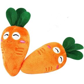 1Pc Soft Dog Toys Cute Carrot Plush Chew Squeaker Sound Pet Puppy Supplies Plush Dog and Cat Toys with Multi-Squeaks
