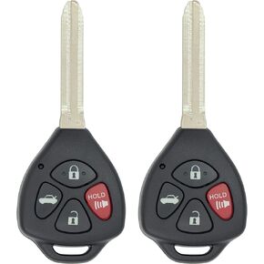 Keyless2Go Replacement for 2 New Keyless Entry Remote Car Key for 2011 Toyota Camry HYQ12BBY with G Chip