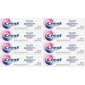 Crest Pro Health Gum and Sensitivity Toothpaste for Sensitive Teeth, Soft Mint, Travel Size 0.85 oz (24g) - Pack of 8