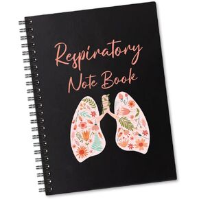 Respiratory NoteBook 160 Blank Pages Spiral Notebook, Funny Notebook Gift for Respiratory Therapist RRT RT Student Breathing Expert, Respiratory Nurse Gift for Coworker Colleague B