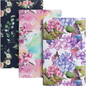 Mr. Pen- Floral Pocket Notebook, 3 pc, 5"X8", Soft Cover, Bible Pocket Notebook, Small Notebooks, Cute Notebook, Mini Floral Notebooks, Lined Pocket Notebooks, Pocket Journal Notebooks
