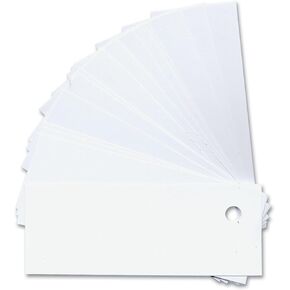 White Plastic Labeling Tags with Holes- 50-Pk