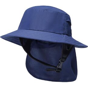 JOYART Surf Hat Bucket Beach Sun Hats with Chin Straps for Surfing,Boating,Riding,Watersports Men, Women,7cm Wide Stiff Brim