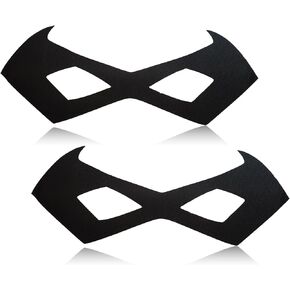 Black Bandit Eyemask,2 Pack,Half Face for Halloween,Festival,Carnival,Fancy Dress Robber Costume Party Decorative