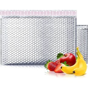 AMZ فقاعات بريدية معزولة حراريًا مقاس 60.96 سم × 50.8 سم، عبوة من 10 أكياس شحن معزولة باللون الفضي المعدني للأغذية، وأظرف مبطنة ذاتية الغلق، ومرسل فقاعات حراري مقاوم للماء، وأظرف شحن من الرقائق المعدنية in Kuwait