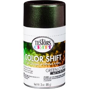 Testors Craft 330572 Color Shift Aerosol Can Paint, Green Copper, 3 Oz