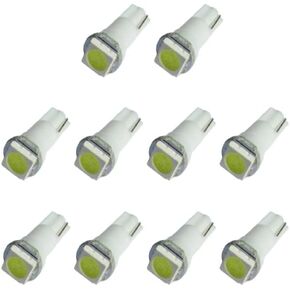 Jtech 10 x T5، 5050 SMD LED أبيض لوحة العدادات داش ضوء لمبة 74 17 18 37 70 2721