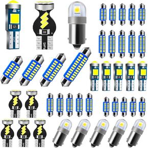 42 Pieces 29mm 31mm 36mm 41mm BA9S T5 T10 LED Interior Light Bulb Kit, Super Bright 12 Volt LED Replacements for Dome Map Dashboard Trunk Cargo Courtesy License Plate Lights (Amber Yellow)