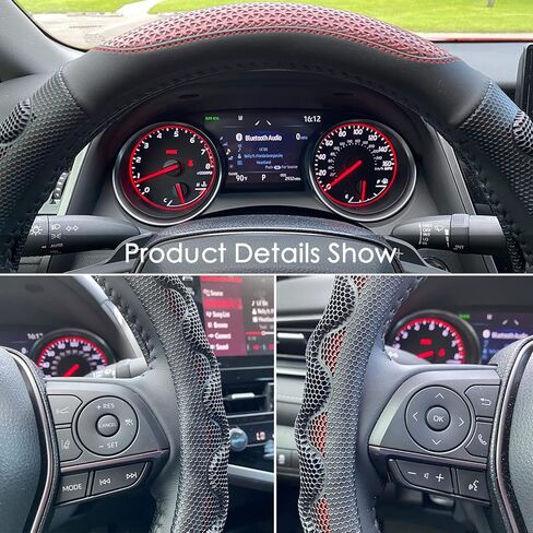 غطاء عجلة قيادة السيارة لسيارة Toyota Camry Rav4 Corolla Highlander Sienna Corolla Cross CHR Avalon SE XSE LE Hybrid XLE TRD IM S L ملحقات بلاتينية محدودة، 2024 أحمر نبيذي (14 1/2-15 بوصة) in Saudi Arabia