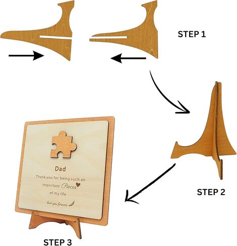 Dad Puzzle Piece Gift, Cute Gifts for Dad, Father's Day Puzzle, Puzzle Wooden Plaque for Dad - Thoughtful Ideas from Daughter Son. in Saudi Arabia