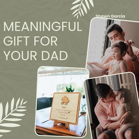 Dad Puzzle Piece Gift, Cute Gifts for Dad, Father's Day Puzzle, Puzzle Wooden Plaque for Dad - Thoughtful Ideas from Daughter Son. in Saudi Arabia
