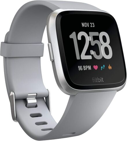 Fitbit Versa Smart Watch,GPS, Gray/Silver Aluminium, One Size (S & L Bands Included) (Renewed) in Saudi Arabia