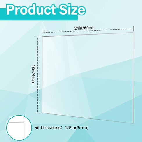 3 Pack 17.72x23.62 Clear Acrylic Sheets 1/8 Inch Thick Cast Rectangle Plastic Panels with Protective Paper Easy Cut Display Acrylic Board for Laser Cutting Craft Projects, Signs, Display Cases in Saudi Arabia