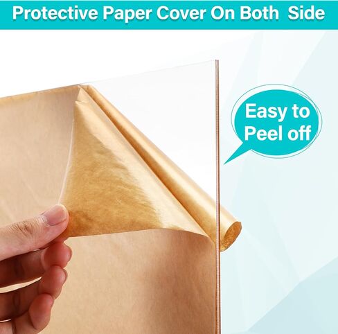 3 Pack 17.72x23.62 Clear Acrylic Sheets 1/8 Inch Thick Cast Rectangle Plastic Panels with Protective Paper Easy Cut Display Acrylic Board for Laser Cutting Craft Projects, Signs, Display Cases in Saudi Arabia