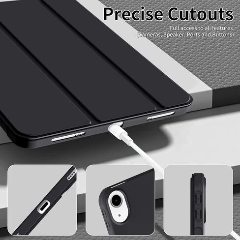 غطاء iPad من الجيل العاشر، حافظة iPad 10، خاصية التنبيه والنوم التلقائي، حافظة رفيعة قابلة للطي لجهاز iPad الجيل العاشر، حافظة غطاء ذكية خفيفة الوزن لجهاز iPad 10.9، وردي in Kuwait