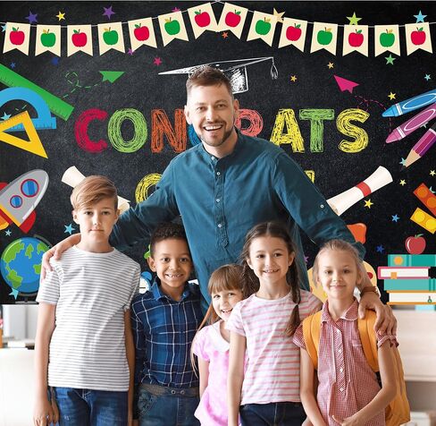 7×5ft Kindergarten Graduation Backdrop for Kids Class of 2024 Preschool Congratulation Graduate Congrat Background Pre-k Grad Prom Party 2024 Graduation Party Decorations Banner Props in Saudi Arabia