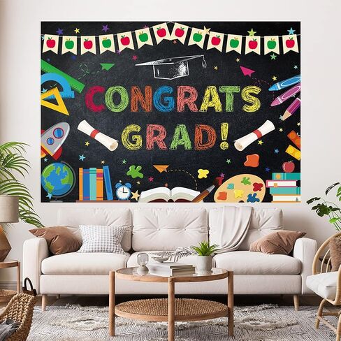 7×5ft Kindergarten Graduation Backdrop for Kids Class of 2024 Preschool Congratulation Graduate Congrat Background Pre-k Grad Prom Party 2024 Graduation Party Decorations Banner Props in Saudi Arabia
