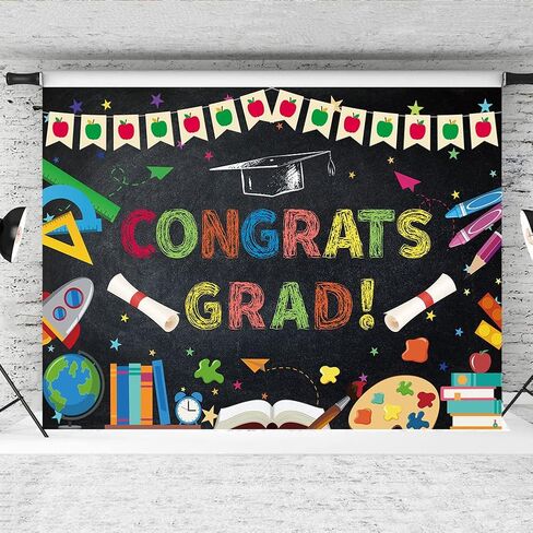 7×5ft Kindergarten Graduation Backdrop for Kids Class of 2024 Preschool Congratulation Graduate Congrat Background Pre-k Grad Prom Party 2024 Graduation Party Decorations Banner Props in Saudi Arabia
