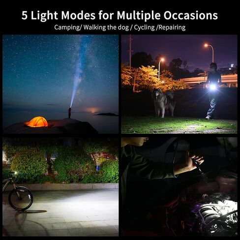 WUBEN L50 Rechargeable Flashlights, USB Tactical flashlights 1200 high lumens, Super Bright IP68 Waterproof LED flashlights, EDC Pocket Flashlights 5 Modes for Emergency, Rescue, Inspection, Hunting in Kuwait