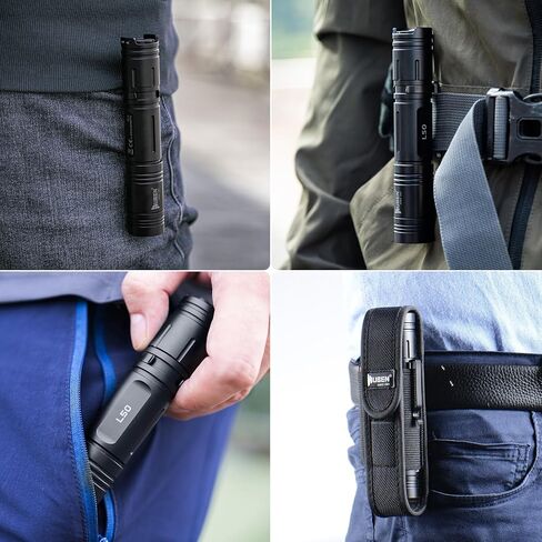 WUBEN L50 Rechargeable Flashlights, USB Tactical flashlights 1200 high lumens, Super Bright IP68 Waterproof LED flashlights, EDC Pocket Flashlights 5 Modes for Emergency, Rescue, Inspection, Hunting in Kuwait