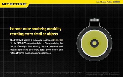 Nitecore MT06MD مصباح يدوي Penlight، 180 لومن LED للأطباء والممرضات وEMTs مع بطاريات AAA 2X ومنظم بطارية تكتيكي لومن (أسود مع مقياس الحدقة) in Saudi Arabia