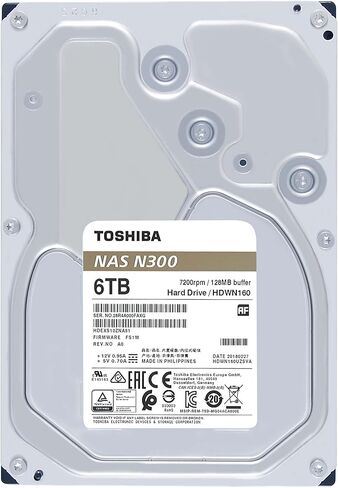 Toshiba N300 8TB NAS 3.5-Inch Internal Hard Drive- CMR SATA 6 GB/s 7200 RPM 128 MB Cache- HDWN180XZSTA in Saudi Arabia