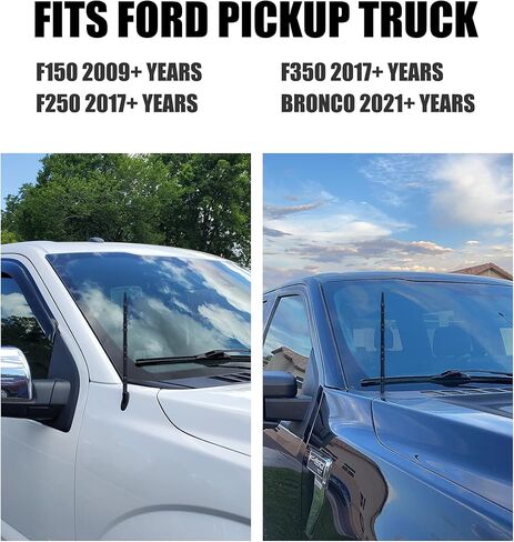 هوائي قصير 13 بوصة لسيارة Ford F150 F-150 2009-2024 2017-2024 F250 F350 Bronco Ford Pickup Trucks راديو بديل لملحقات Ford F150، على شكل خيزران in Kuwait