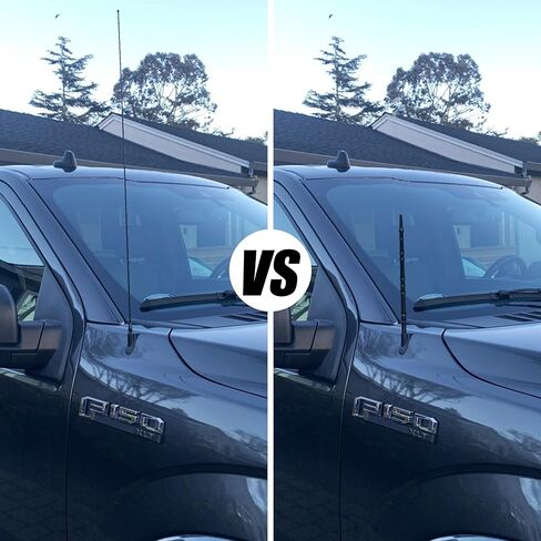 هوائي قصير 13 بوصة لسيارة Ford F150 F-150 2009-2024 2017-2024 F250 F350 Bronco Ford Pickup Trucks راديو بديل لملحقات Ford F150، على شكل خيزران in Kuwait