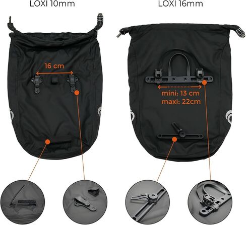 Overade Secure Pannier Bag Loxi - Waterprof, Anti-Cut Material, 12 mm Cable Lock, 4 Digit Lock (15L) in Saudi Arabia