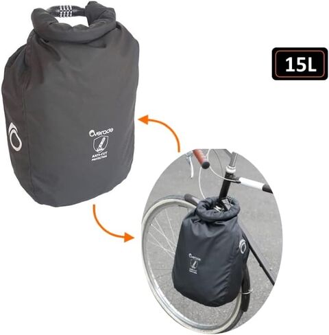 Overade Secure Pannier Bag Loxi - Waterprof, Anti-Cut Material, 12 mm Cable Lock, 4 Digit Lock (15L) in Saudi Arabia