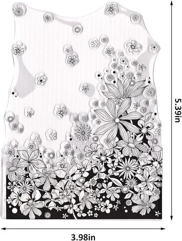 Flowers Background Clear Stamps for Card Making and Journaling, Floral Grass Rubber Stamps Flower Leaves Stamps for Scrapbooking DIY Cards Album Crafts in Saudi Arabia