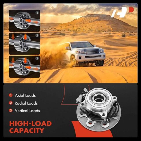 A-Premium 2 × محمل العجلة الأمامية ومجموعة المحور مع ABS متوافق مع دودج رام 2500 1998-1999، الدفع الرباعي و4 عجلات ABS فقط in Kuwait