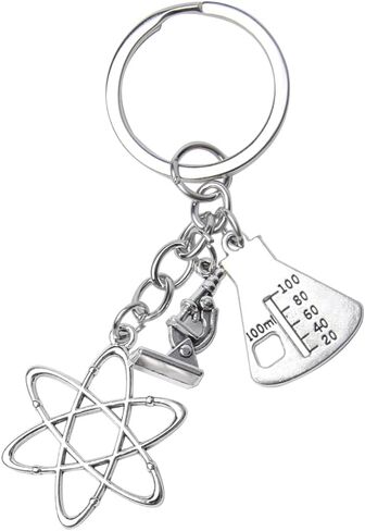 Science Microscope Gifts for Women Men PHD Keychains for Mom Dad Chemistry Keychain for Biology Teacher Tutor Mentor Biochemistry Forensic Science Gifts for Scienctist Chemist Biologist in Kuwait