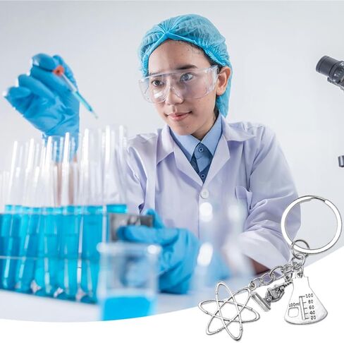 Science Microscope Gifts for Women Men PHD Keychains for Mom Dad Chemistry Keychain for Biology Teacher Tutor Mentor Biochemistry Forensic Science Gifts for Scienctist Chemist Biologist in Kuwait