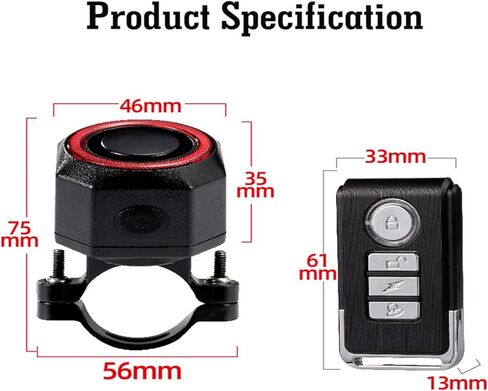 Antitheft Bike Tail Light Alarm and Cycling Anti-Theft, Built-in Lithium Battery with Flashing Light in Kuwait