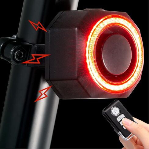 Antitheft Bike Tail Light Alarm and Cycling Anti-Theft, Built-in Lithium Battery with Flashing Light in Kuwait
