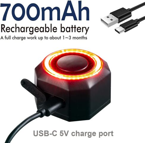 Antitheft Bike Tail Light Alarm and Cycling Anti-Theft, Built-in Lithium Battery with Flashing Light in Kuwait