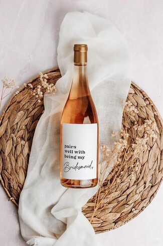 Bridal Party Wine Labels. Pairs Well with Being My Bridesmaid, Maid of Honor, Matron of Honor. Bridesmaid Proposal. in Saudi Arabia