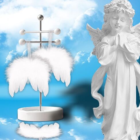 30 Pcs Angel Feather Wings Ornament-4.7 x 4 inch Handmade Exquisite Angel Wings Pendant White Mini Angel Wings Christmas Tree Hanging Decor for Xmas Holiday Wedding Prop Party Decorations in Saudi Arabia