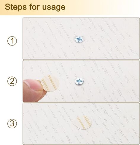 uxcell ورقتان/108 قطعة من ملصقات فتحات المسمار، 21 مم/0.83 بوصة من البولي فينيل كلوريد ذاتي اللصق غطاء لولبي ملصق مقاوم للغبار أغطية لولبية مستديرة لرفوف خزانة الأثاث الخشبي، رمادي in Saudi Arabia