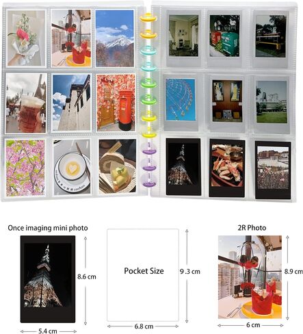 180 Pockets Refillable Photo Album for Fujifilm Instax Mini 7s 8 9 11 25 50 70 90 LiPlay PVC Frame Mini Films Book in Saudi Arabia