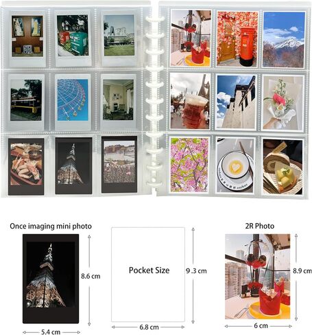 180 Pockets Refillable Photo Album for Fujifilm Instax Mini 7s 8 9 11 25 50 70 90 LiPlay PVC Frame Mini Films Book in Saudi Arabia
