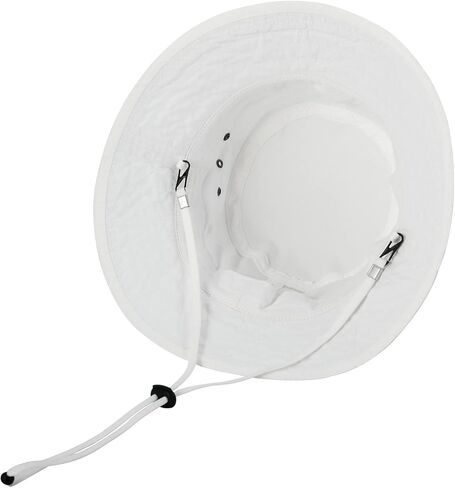 قبعة دلو من القطن المغسول للرجال من VOBOOM، قبعة Boonie قابلة للتعبئة للحماية من الشمس (أبيض) in Kuwait